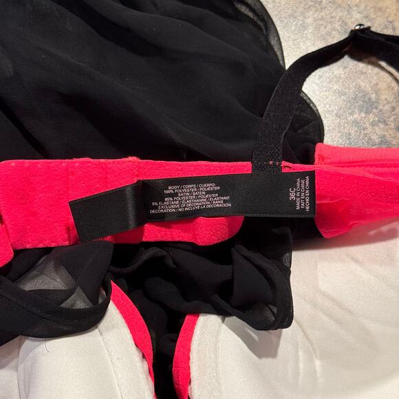 Victorias Secret Lingerie Babydoll Pin Up Retro Burlesque Feminine Romance 36C - Picture 3 of 6